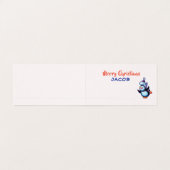 Voor & achter aangepaste kerstkaart sneeuwpopmuzie kaart (Binnenkant ongevouwen)