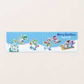 Voor & achter aangepaste kerstkaart sneeuwpoppen s kaart (Buitenkant ongevouwen)