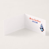 Voor & achter aangepaste kerstkaart sneeuwpoppen s kaart (Binnen)