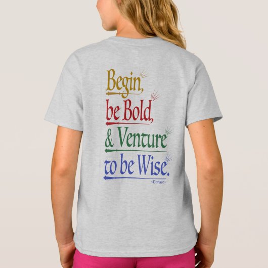 Voor & achter - Magische Horace Quote Kinder T-shi T-shirt (Achterkant)