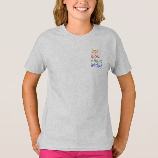 Voor & achter - Magische Horace Quote Kinder T-shi T-shirt (Voorkant)