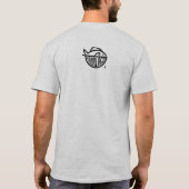 Voor + achter print Business logo Modern merk Grij T-shirt (Achterkant)