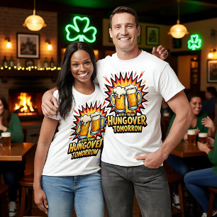 Voor / achter print Ierse Vandaag Laveloos Morgen T-shirt