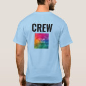 Voor & achter Print Mannen Crew Personeel Uw Logo  T-shirt (Achterkant)