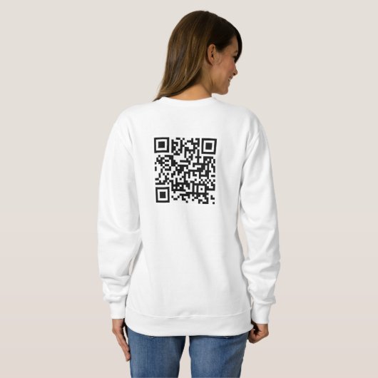 Voor & Achterdruk Douane QR Code Scan me Vrouwen Trui (Achterkant volledig)