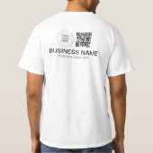 Voor & Achterdruk Sjabloon Mannen QR Code Logo Wer T-shirt (Achterkant)