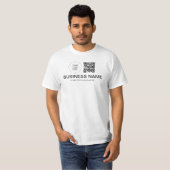 Voor & Achterdruk Sjabloon Mannen QR Code Logo Wer T-shirt (Voorkant volledig)