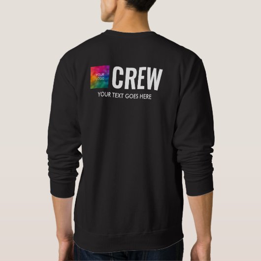 Voor & Achterdruk Zwart Aangepaste Mannen Personee Trui (Achterkant)