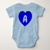 Voor & Achterontwerp - Pasgeboren Brief & Naam Jon Romper (Achterkant)