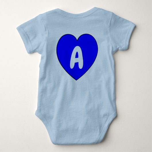 Voor & Achterontwerp - Pasgeboren Brief & Naam Jon Romper (Achterkant)