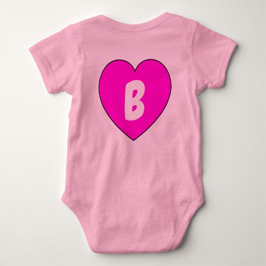 Voor & Achterontwerp - Pasgeboren Brief & Naam Mei Romper (Achterkant)