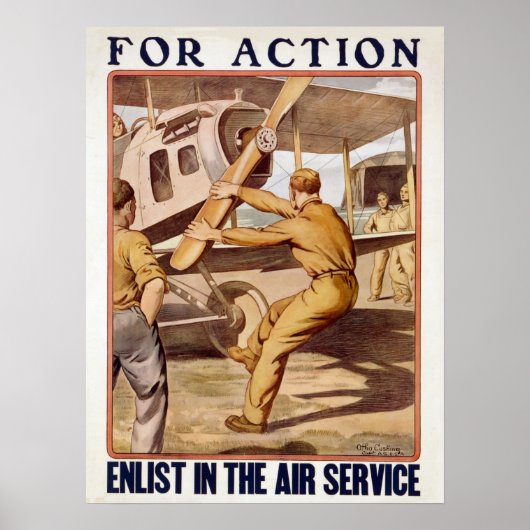 Voor actie kunt u een lijst met de Air Service her Poster (Voorkant)