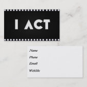 Voor actoren visitekaartje (Voorkant / Achterkant)