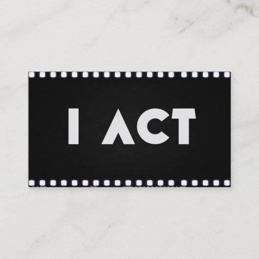 Voor actoren visitekaartje (Voorkant)