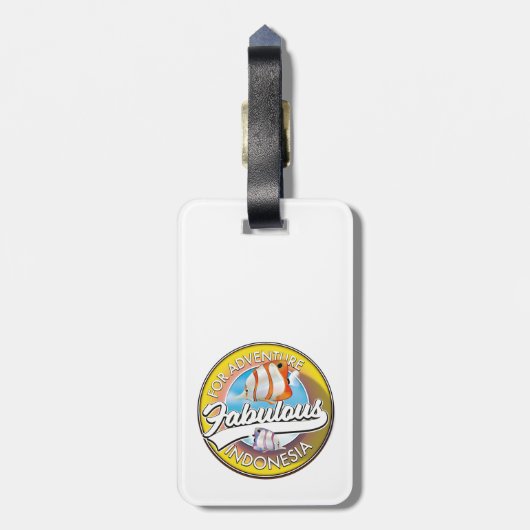 Voor Adventure Fabulous Indonesia logo Bagagelabel (Achterkant verticaal)