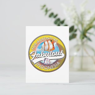 Voor Adventure Fabulous Indonesia logo Briefkaart