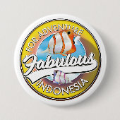 Voor Adventure Fabulous Indonesia logo Ronde Button 7,6 Cm (Voorkant)