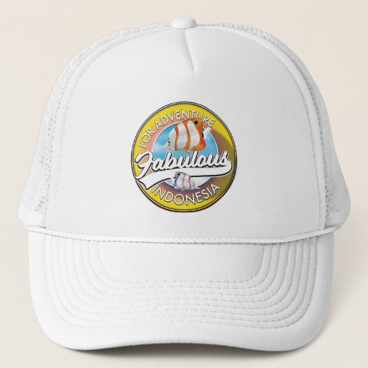 Voor Adventure Fabulous Indonesia logo Trucker Pet (Voorkant)