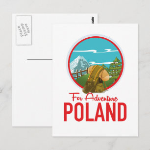 Voor Adventure Poland Travel logo Briefkaart