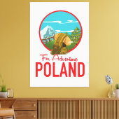 Voor Adventure Poland Travel logo Canvas Afdruk (Insitu (Woonkamer))