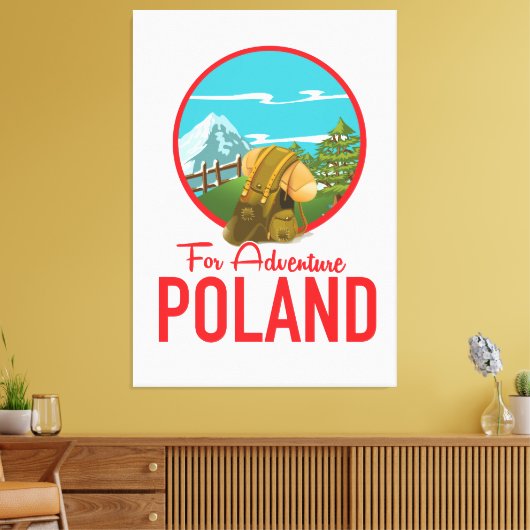 Voor Adventure Poland Travel logo Canvas Afdruk (Insitu (Woonkamer))