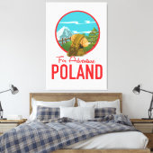 Voor Adventure Poland Travel logo Canvas Afdruk (Insitu (Slaapkamer))