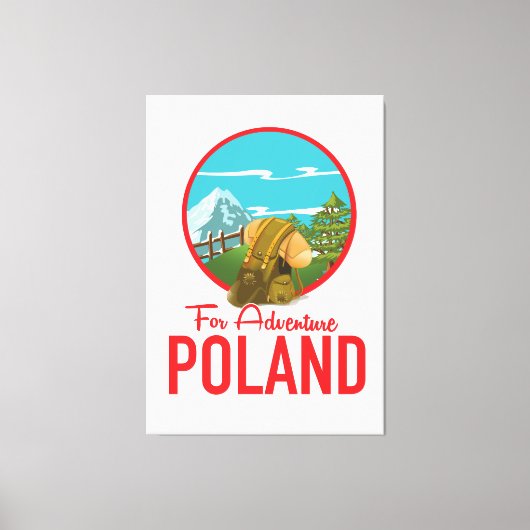 Voor Adventure Poland Travel logo Canvas Afdruk (Voorkant)
