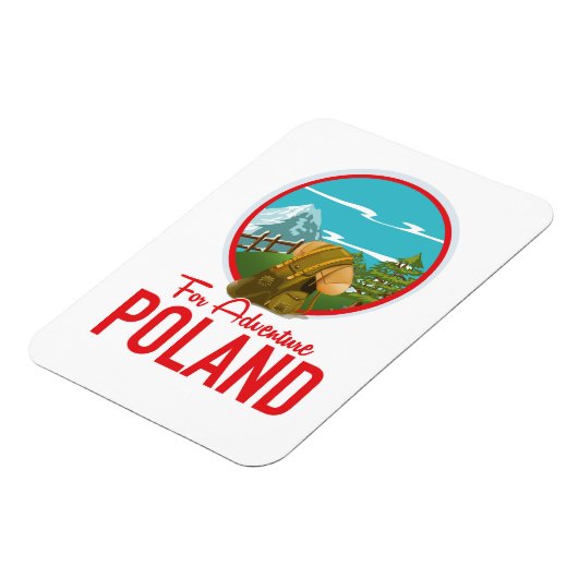 Voor Adventure Poland Travel logo Magneet (Linkerzijde)