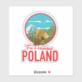 Voor Adventure Poland Travel logo Sticker (Vel)