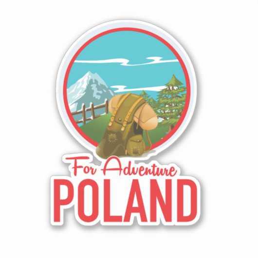 Voor Adventure Poland Travel logo Sticker (Voorkant)