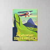 Voor Adventure, reisposter Zuid-Amerika Canvas Afdruk (Voorkant)