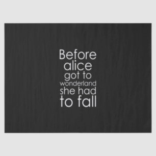 voor alice wonderland werd , moest ze herfsten tissuepapier