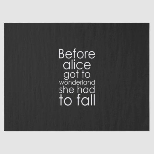 voor alice wonderland werd , moest ze herfsten tissuepapier (Voorkant)