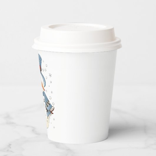 Voor alle doeleinden wintersneeuwpop-Borden Papieren Bekers (Links)