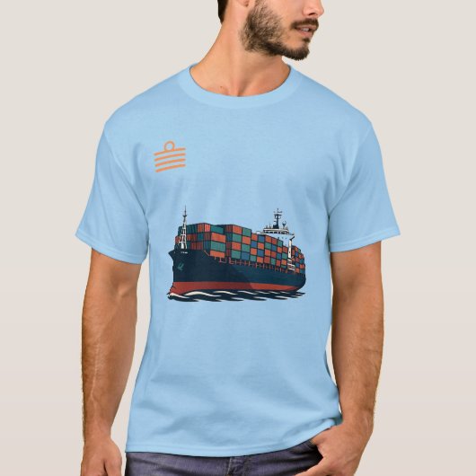 Voor alle kapiteins op containerschip t-shirt (Voorkant)