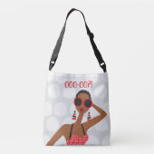 Voor alle meisjes in rood en wit crossbody tas (Achterkant)