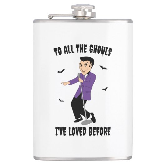 Voor alle spoken die ik eerder heb liefgehad heupfles (Voorkant)