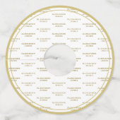 Voor alle tijdperken, Eigen naampatroon - Goud en  Wijnglaslabel (Achterkant)