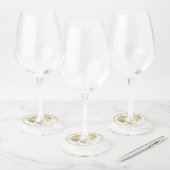 Voor alle tijdperken, Eigen naampatroon - Goud en  Wijnglaslabel (Set)