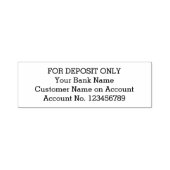 Voor alleen aanbetaling: bankpas  zelfinktende stempel (Design)