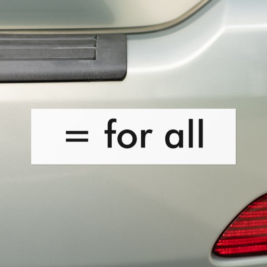 = voor allen bumpersticker (Op auto)