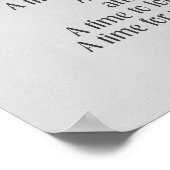 Voor alles een seizoen Ecclesiastes 3: 1-8 Poster (Hoek)