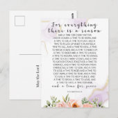 Voor alles is een tijd, Prediker 3:1-8 Briefkaart (Voorkant / Achterkant)