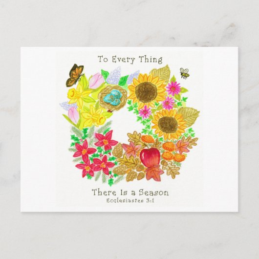 Voor alles is er een seizoen Briefkaart (Voorkant)