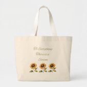 Voor alles is er een Seizoen Zonnebloem Canvas tas (Voorkant)