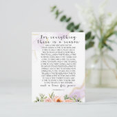 Voor alles is er een tijd, Prediker 3:1-8 Briefkaart (Staand voorkant)