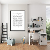 Voor alles wat er is, ecclesiastes 3:1-8 poster