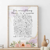 Voor alles wat er is, ecclesiastes 3:1-8 poster