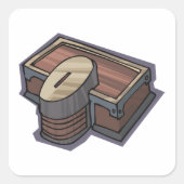 Voor Alms Box Square Sticker (Voorkant)