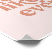 Voor als ooit Retro roze lettertype Poster (Hoek)